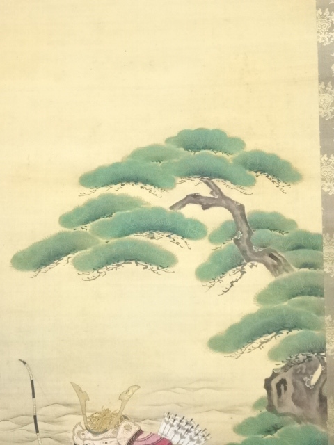 道具 ] - 道具 江戸時代中～後期頃 狩野派 源義経像 肉筆絹本掛軸（箱